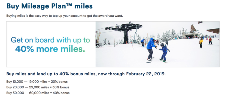 Alaska Airlines Up To 40% Bonus On Miles