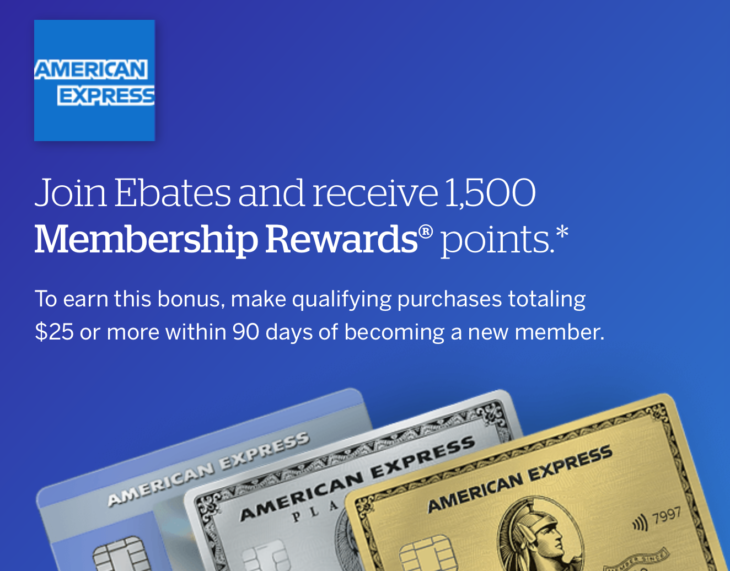 Ebates Partners With Amex New Members Can Get 1,500 Bonus MR Points