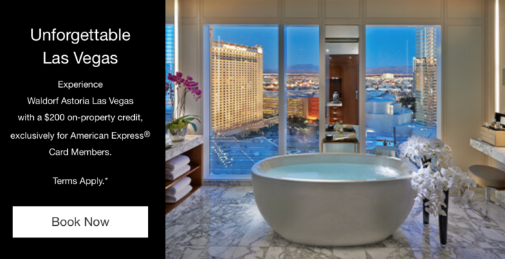 $200 Property Credit From Amex Waldorf Las Vegas