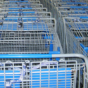 several shopping carts in a store