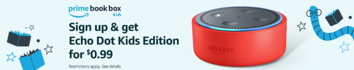 Amazon Echo Dot Kids For $.99 With Prime Book Box