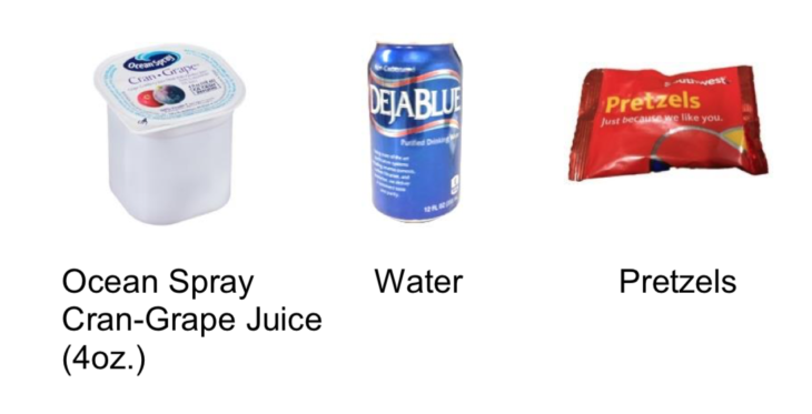 a group of food items