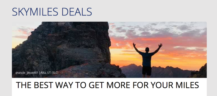 Delta Latest Award Sale From 11k Miles