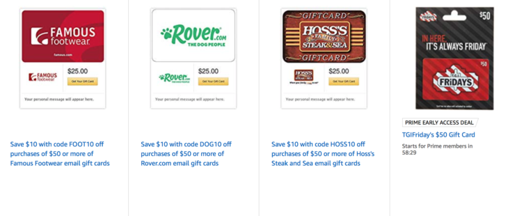 Amazon Discounted Gift Cards