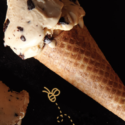 a close up of an ice cream cone