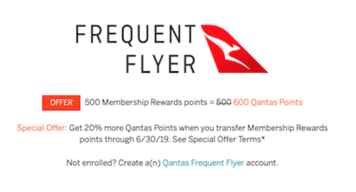American Express 20% Transfer Bonus To Qantas