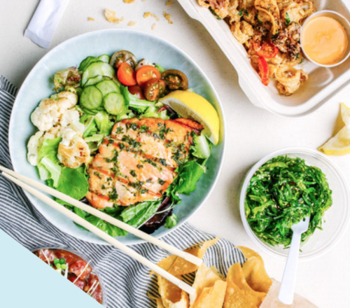 a plate of food on a table