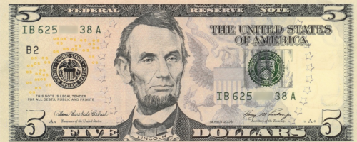 a close-up of a dollar bill