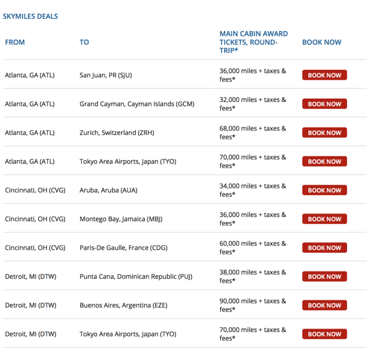 a screenshot of a list of flights