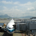 an airplane at an airport