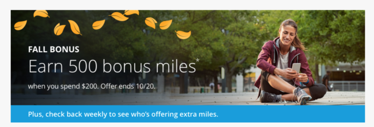 United Airlines 500 Bonus Miles