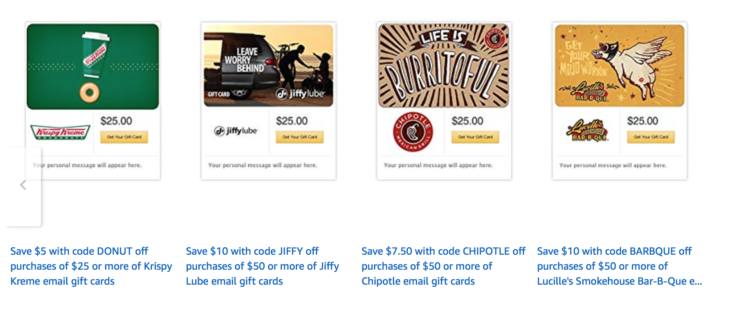 a screenshot of a gift card