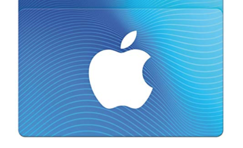 a blue and white apple logo