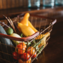 a basket of vegetables on a table