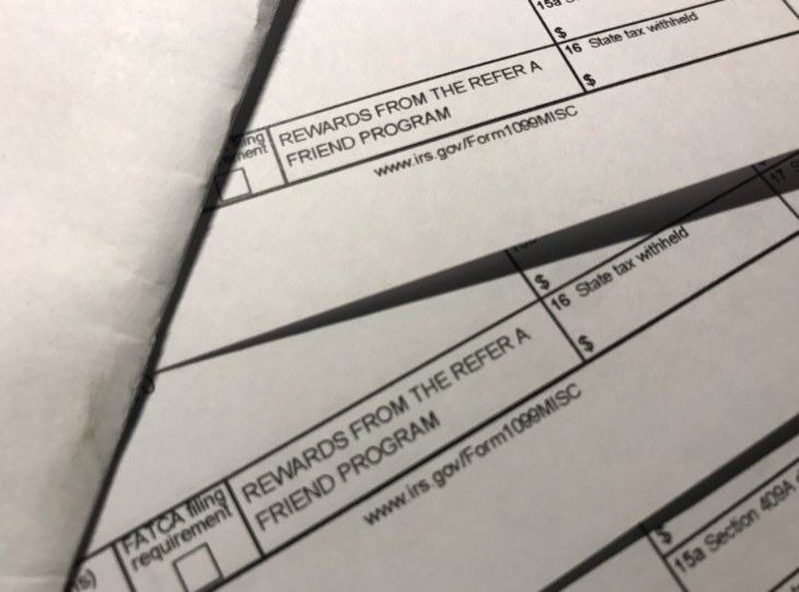 a close up of a tax form
