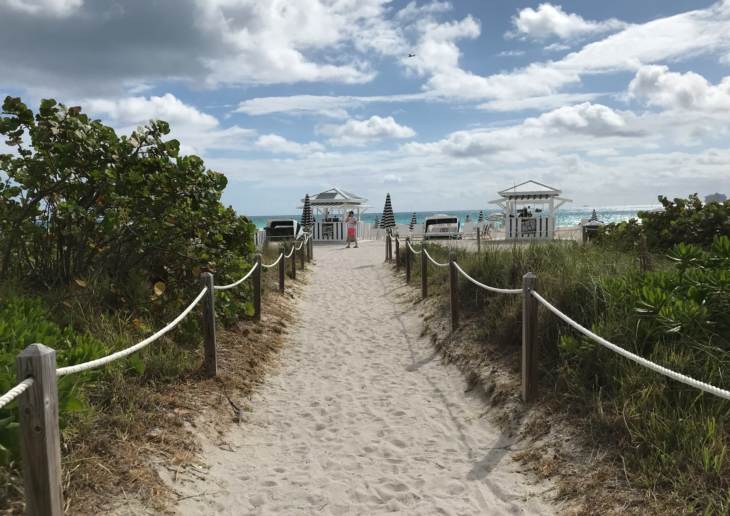 a path leading to a beach