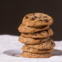 a stack of cookies on a plate