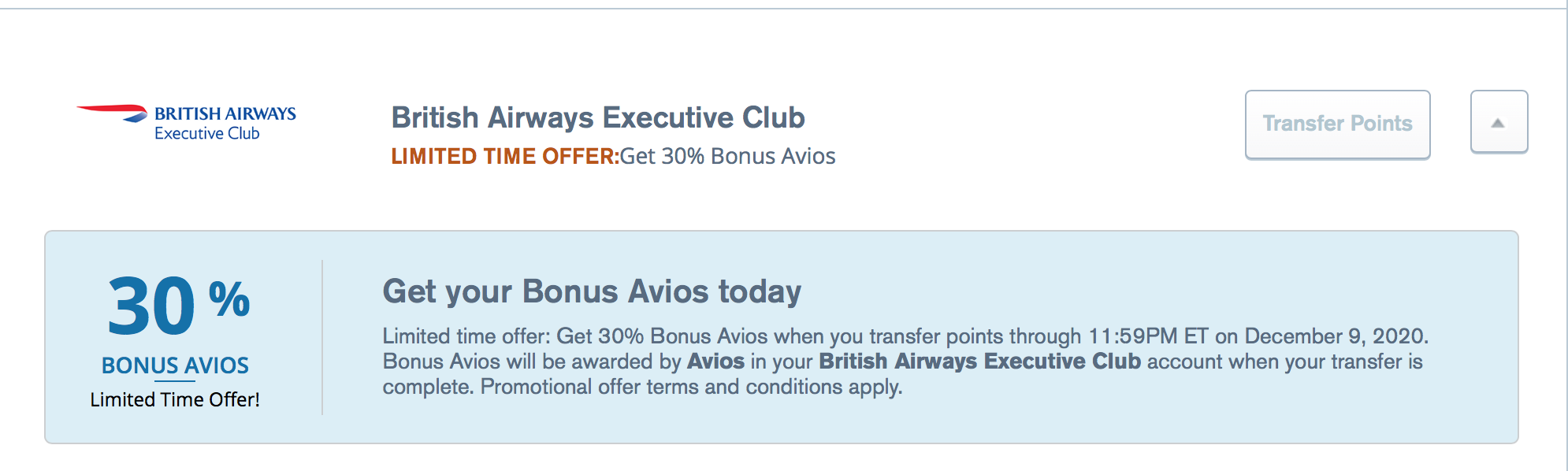 Chase 30% Transfer Bonus To British Airways Avios - Points Miles & Martinis