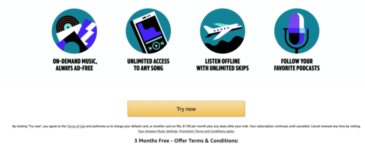 Try  Music Unlimited Free for 3 Months