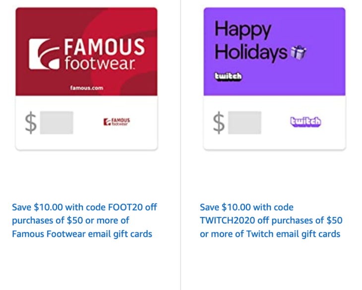 a screenshot of a gift card