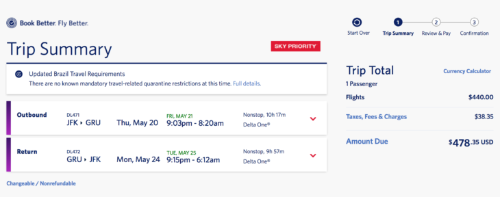 a screenshot of a flight schedule