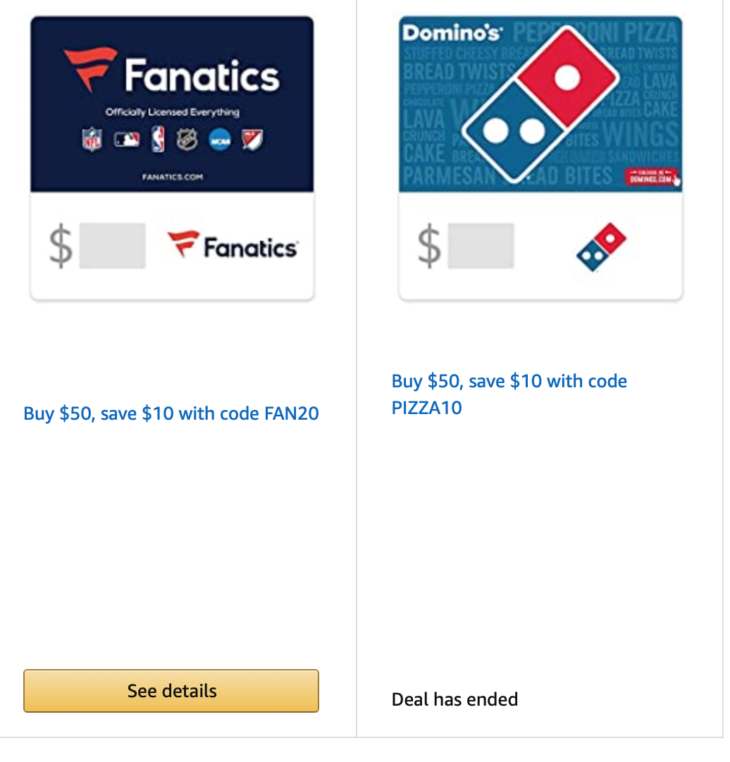 a screenshot of a gift card