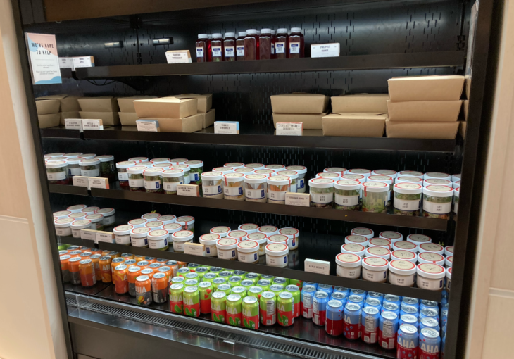 shelves of food on shelves