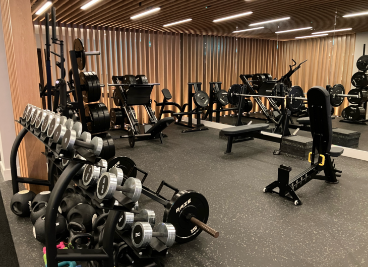 a room with weights and weights