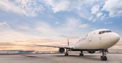 a large airplane on a runway